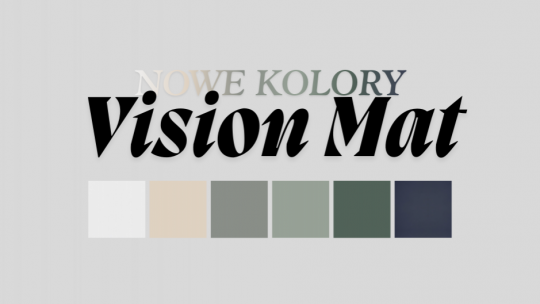 Nowe możliwości projektowe – sześć nowych kolorów Vision Mat AFP