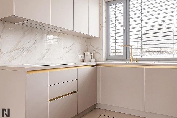 Acrylux Mat Anti-fingerprint 85468M Jasnoszary - realizacja Meble Adamkiewicz